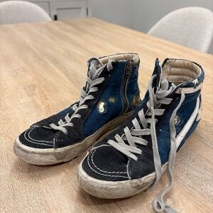 Golden Goose Slide High-Top Sneakers – Size 37 – Distressed Look
